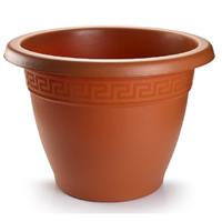 Forte Plastics Bloempot terra cotta rond diameter 40 cm - Bloemen/plantenbak/plantenpot van kunststof