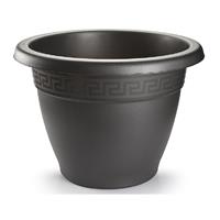 Forte Plastics 1x Antraciete plantenbakken/bloempotten 50 cm - Woon/tuinaccessoires/decoratie - Ronde bloempotten/plantenpotten voor binnen/buiten