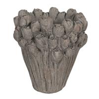 Clayre & Eef Grijze Bloempot Ã 23*25 cm 6TE0357