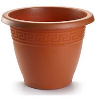 Forte Plastics Bloempot terra cotta rond diameter 35 cm - Bloemen/plantenbak/plantenpot van kunststof