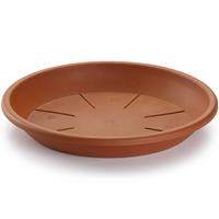 Forte Plastics Opvangschaal/onderbord Plantenpot terra cotta rond 16 cm - Kunststof - voor een pot van 20/22 cm diameter