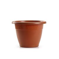 Forte Plastics Bloempot terra cotta rond diameter 18 cm - Bloemen/plantenbak/plantenpot van kunststof