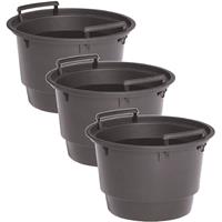 Prosperplast 3x Stuks kunststof binnenpotten/inzetbakken met handvat voor bloempotten/plantenpotten 40 liter