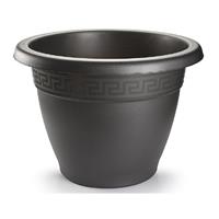 Forte Plastics 1x Antraciete plantenbakken/bloempotten 16 x 11 cm - Woon/tuinaccessoires/decoratie