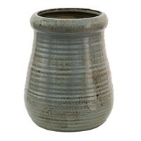 Clayre & Eef Grijze Decoratie bloempot Ã 19*24 cm 6CE1369