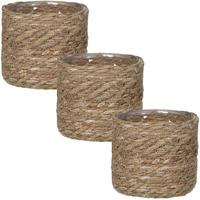 Mica Decorations 3x stuks naturel Bruin