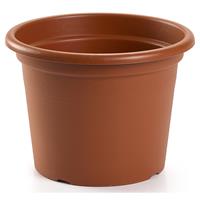 Forte Plastics Bloempot terra cotta rond diameter 25 cm - Bloemen/plantenbak/plantenpot van kunststof