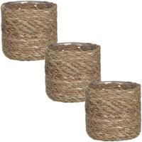 Mica Decorations 3x stuks naturel Bruin