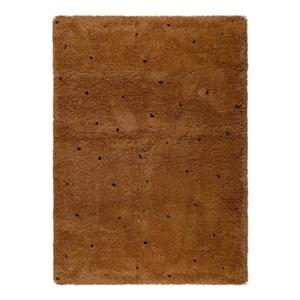 Interieur05 Vloerkleed Kinderkamer stip - Bruin/Cognac/Zwart - Dots -  Wit