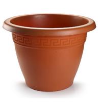 Forte Plastics Bloempot terra cotta rond diameter 45 cm - Bloemen/plantenbak/plantenpot van kunststof