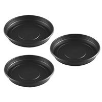 Hega Hogar Set van 3x stuks bloempot/plantenpot antraciet Grijs