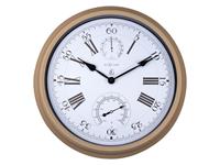 Nextime Buitenweerstationklok - Ã40 - 5 cm - metaal - bruine hyacint