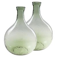 Cosy @ Home 2x stuks flesvazen glas Groen