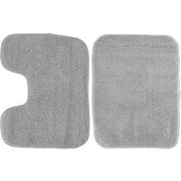 Badkamer/douche/toilet mat set beton Grijs