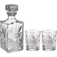 Bormioli Rocco Whisky/likeur drank set karaf met 6x tumbler whiskyglazen 390 ml - giftset/cadeauset