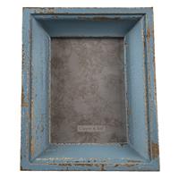 Clayre & Eef Blauwe Fotolijst 21*5*26 cm / 10*15 cm 2F0861