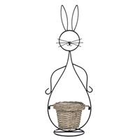 Clayre & Eef Zwarte Planthouder 15*23*67 cm 5Y0823