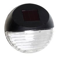 Shoppartners 1x Solar LED verlichting voor huis/muur/schutting wandlamp 11 cm zwart - Buitenverlichting