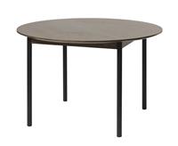 Hioshop Latina eetkamertafel diameter 120 cm espresso eiken decor.