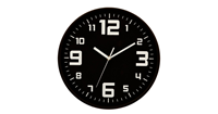 Atmosphera Elian Klok - zwart / wit - 30 cm - wandklok modern -