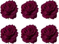 Creativ green Kunstbloem Rose mit Clip (6 stuks)