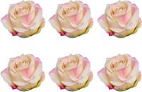 Creativ green Kunstbloem Rose mit Clip (6 stuks)