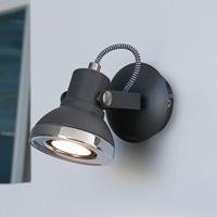 FARO BARCELONA Ring - 1-lamp LED wandspot in donkergrijs