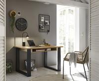 Premium Collection By Home Affaire Arbeitstisch SHERWOOD, in modernem Holz Dekor, mit Scheunentorbeschlag aus Metall, Breite 93 cm