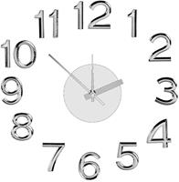 Gift Decor Wanduhr Aufkleber Silberfarben ABS EVA (Ã 45 cm)
