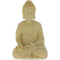RELAXDAYS Buddha Figur sitzend, 30 cm, Gartenfigur, Dekofigur Wohnzimmer, Polyresin, wetterfest, frostsicher, sand - 