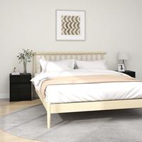 vidaXL Nachtkastjes 2 st 40x31x50 cm massief grenenhout zwart
