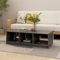vidaXL Salontafel 110x50x34 cm massief grenenhout grijs