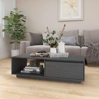 vidaXL Salontafel 110x50x33,5 cm massief grenenhout grijs
