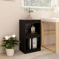 vidaXL BÃ¼cherregal Schwarz 40x30x71,5 cm Massivholz Kiefer 