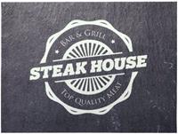 Primaflor-Ideen in Textil Mat STEAK HOUSE Inloopmat, barbecuemat resp. barbecue-onderlegger ideaal als vloerbescherming, met tekst, antislip, geschikt voor binnen en buiten, wasbaar