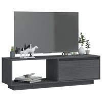 VidaXL TV-Schrank Grau 110x30x33,5 cm Massivholz Kiefer 