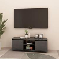 vidaXL Tv-meubel 110x30x40 cm massief grenenhout grijs