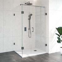 Bewonen Sean 4JC11 douchecabine met draaibare zijwand 120x90cm gunmetal geborsteld