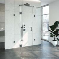 Bewonen Sean 4JC12 douchecabine 120x80cm gunmetal geborsteld