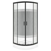 Sanifun douchecabine Rorik Nero 90 x 90 HT.