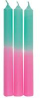 Out of the blue Neon Kaarsen (Set Van 3), Roze/Mint