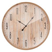 Ecd germany Große Wanduhr, Ø 76cm, Fichtenoptik, aus MDF-Holz und Glas günstig shoppen