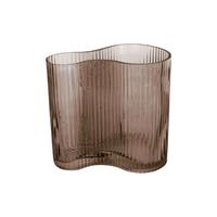 Present Time Vaas Allure Wave - Glas Chocolade Bruin - 12x18cm