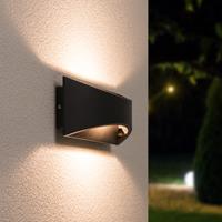 HOFTRONIC™ Lowa LED wandlamp - 3000K warm wit - 6 Watt - Up & down light - IP54 voor binnen en buiten - Moderne muurlamp - Tweezijdig - Zwart