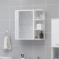 VIDAXL Bad-Spiegelschrank Weiß 62,5x20,5x64 cm Spanplatte - Weiß
