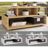 Hioshop Esila salontafel 4 planken wit, beton decor.