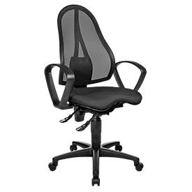Schäfer Shop Pure Topstar bureaustoel BALANCE 400 NET, permanent contact, met armleuningen, fitness-orthozitting, zwart