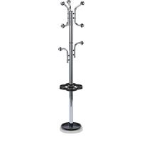 Kapstokstandaard met chroomkleurige kogels, hoogte 1680 mm, Ø 300 mm, verchroomd