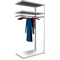 Hofe Garderoben-Regal-Schraubsystem HxBxT 2000 x 1000 x 600 mm Anbauregal