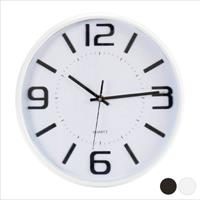 Gift Decor Wanduhr Weiß Schwarz-Weiß Kristall Kunststoff (33 x 4 x 33 cm)